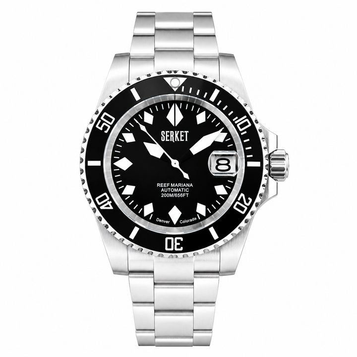 Reef Mariana Diver Black Dial Black Bezel 40mm Black Dial