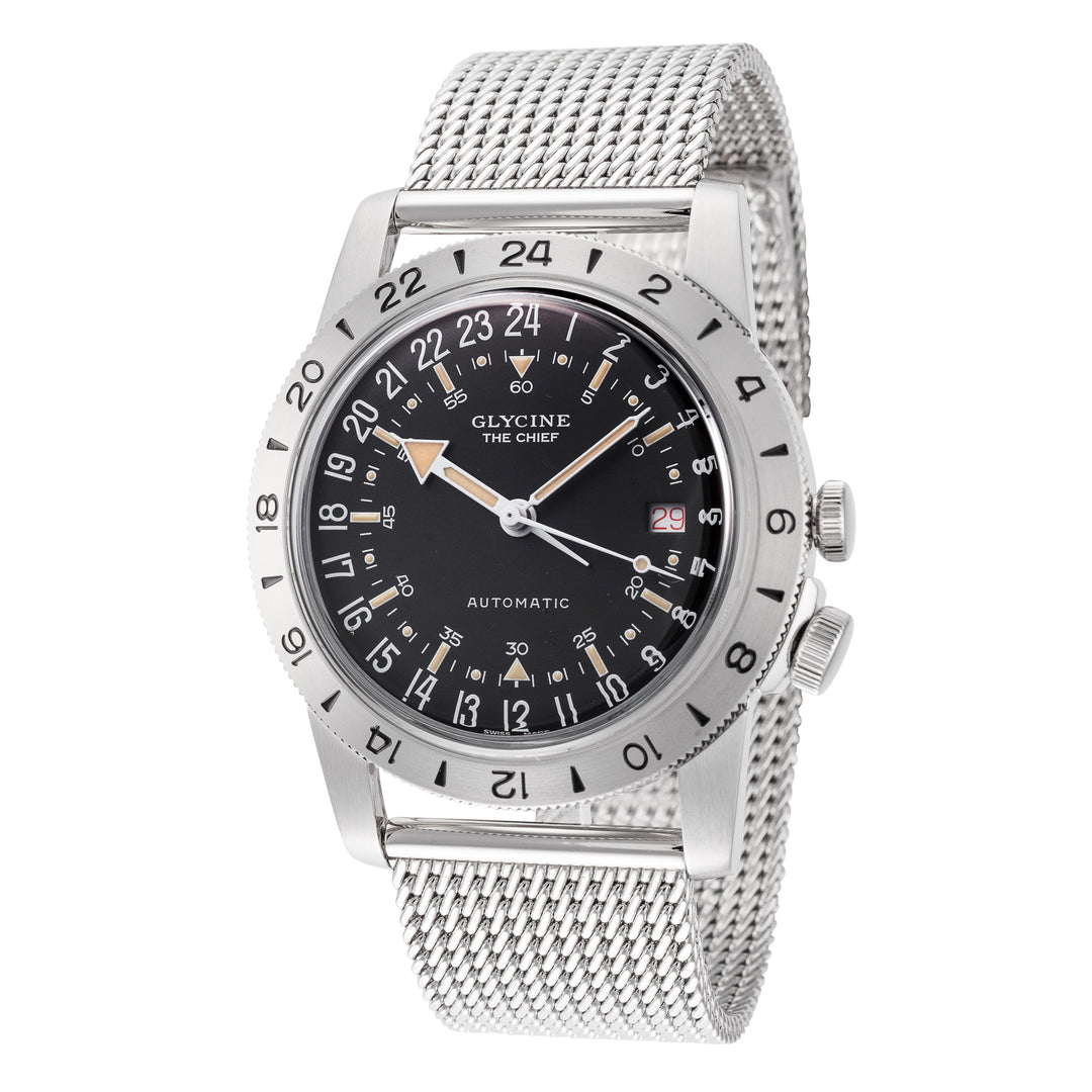 Airman The Chief Purist 40mm / Black / Silver Black Dial