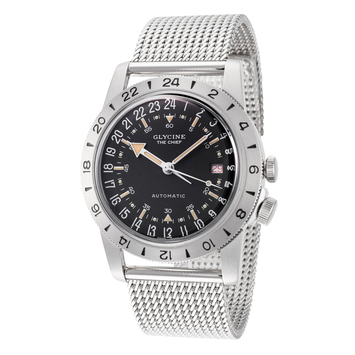 Airman The Chief Purist 40mm / Black / Silver Black Dial
