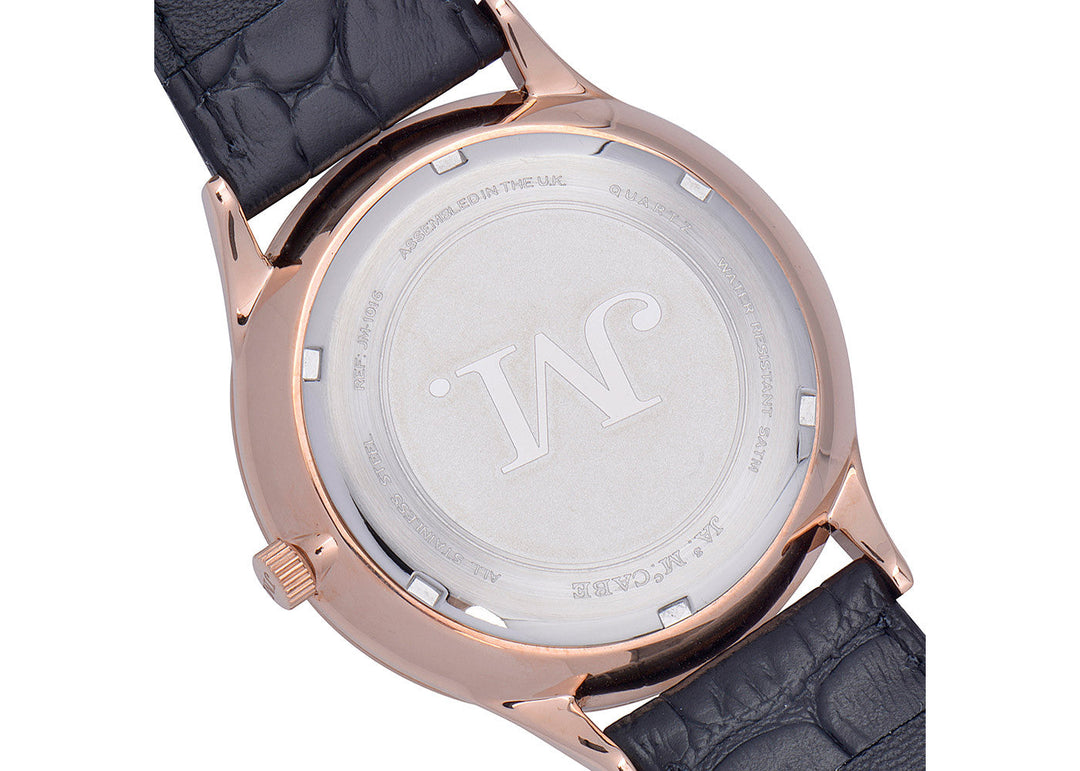 James McCabe London Slim Swiss Quartz Watch White / Leather | White Dial