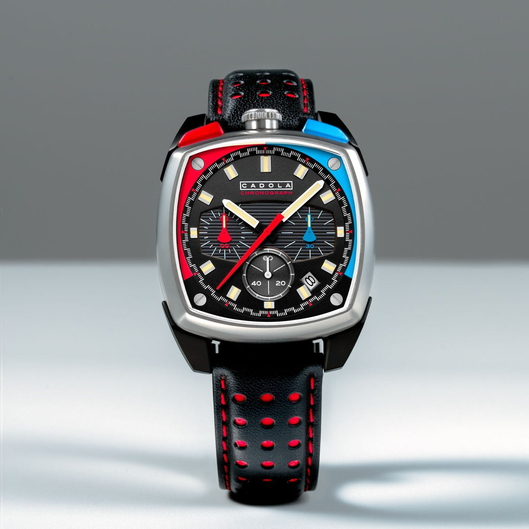 Taurus Chronograph Black / Genuine Leather | Black Dial