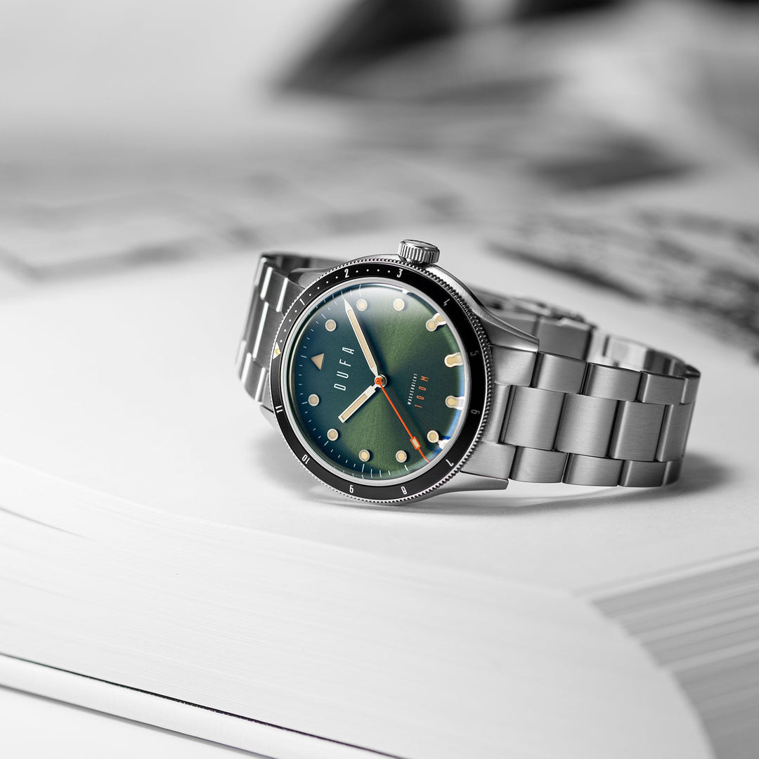 TAUCHEN MECA QUARTZ Green / Stainless Steel | Green Dial