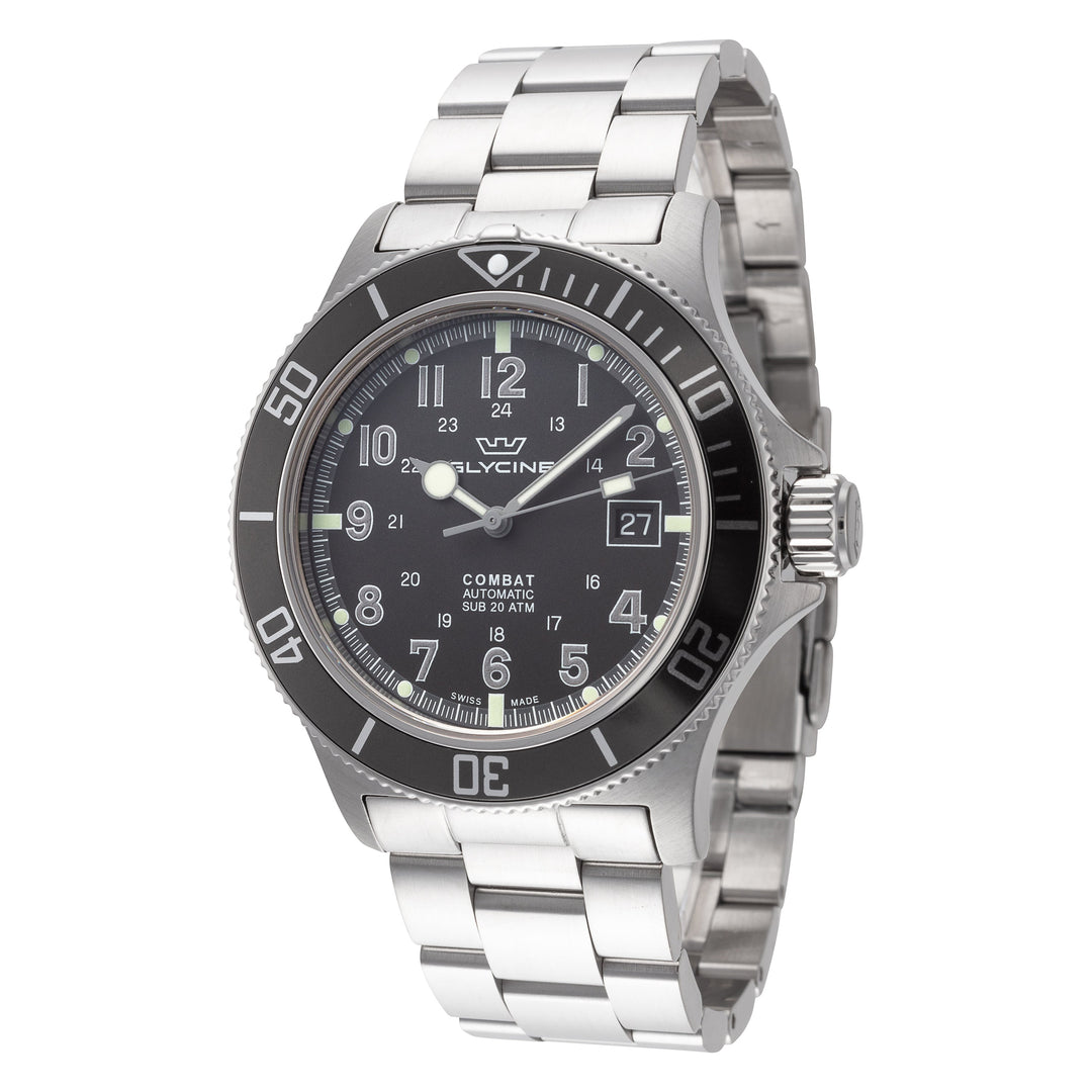 Combat Sub 42mm / Black / Silver Black Dial