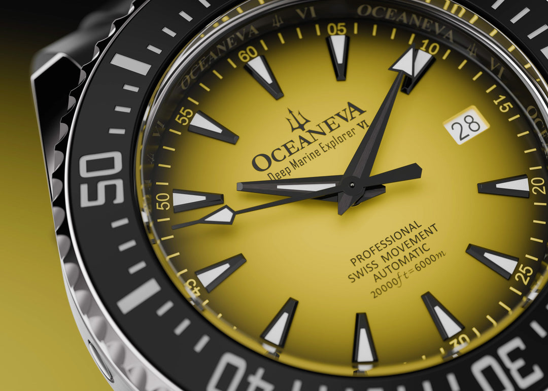 Oceaneva Deep Marine Explorer VI 6000M - Yellow Titanium Automatic 6000m/YellowB