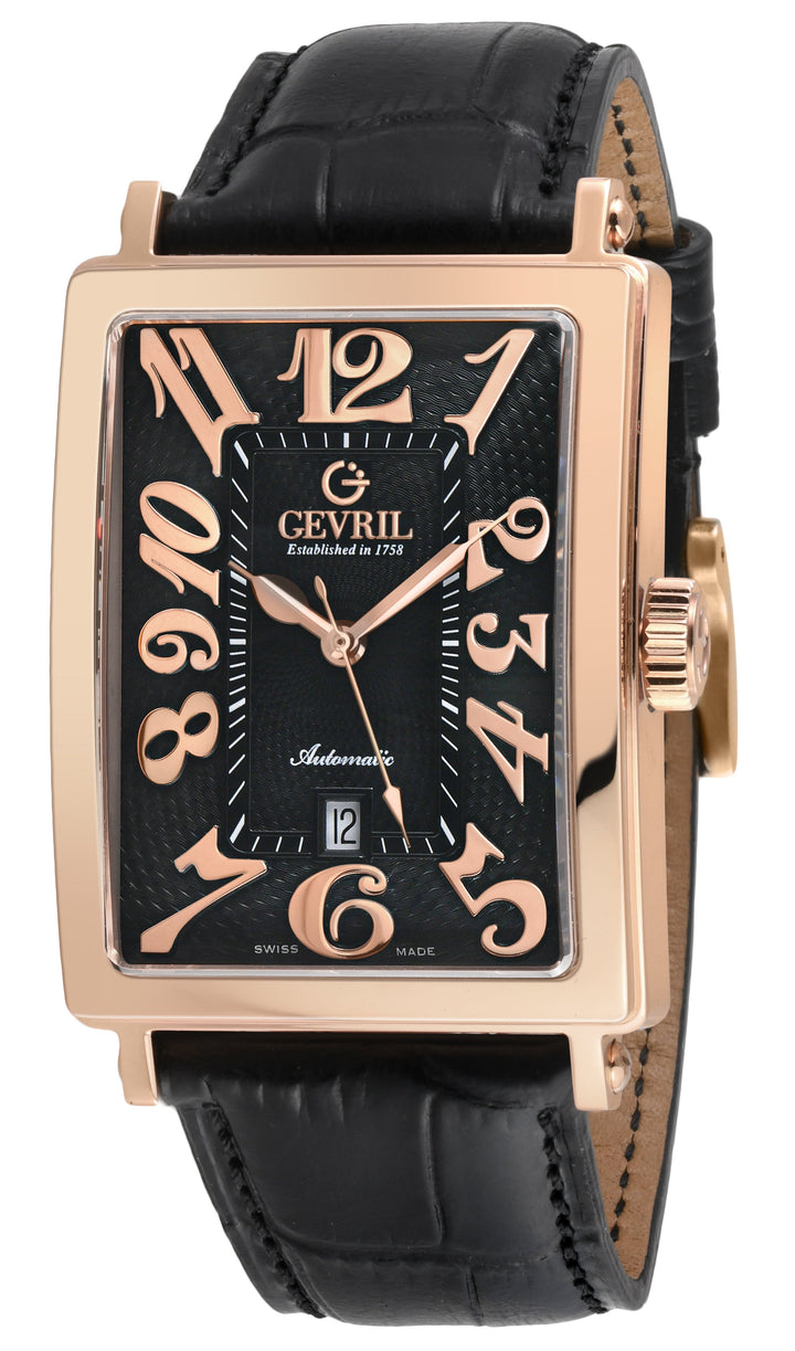 Avenue of Americas Swiss made Automatic Sellita SW200 rectangle Black Black | Bl