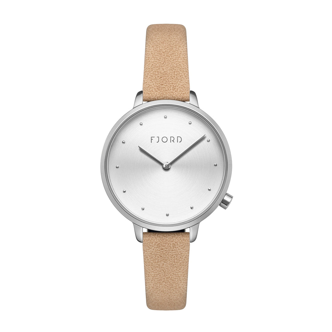 Ripple Silver / Leather | White Dial