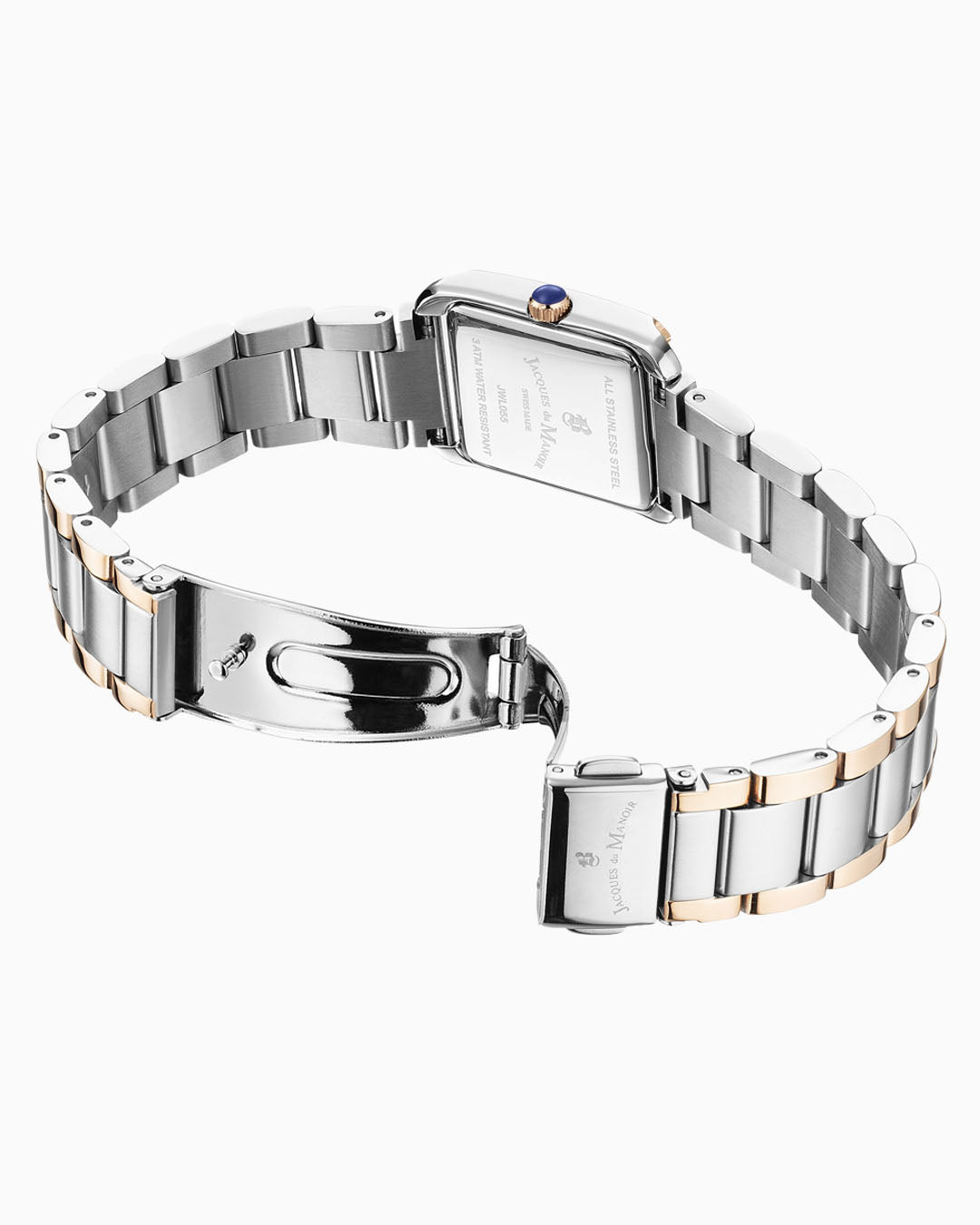 Emily II Bicolor Silver & Rose Gold with Stones White Dial