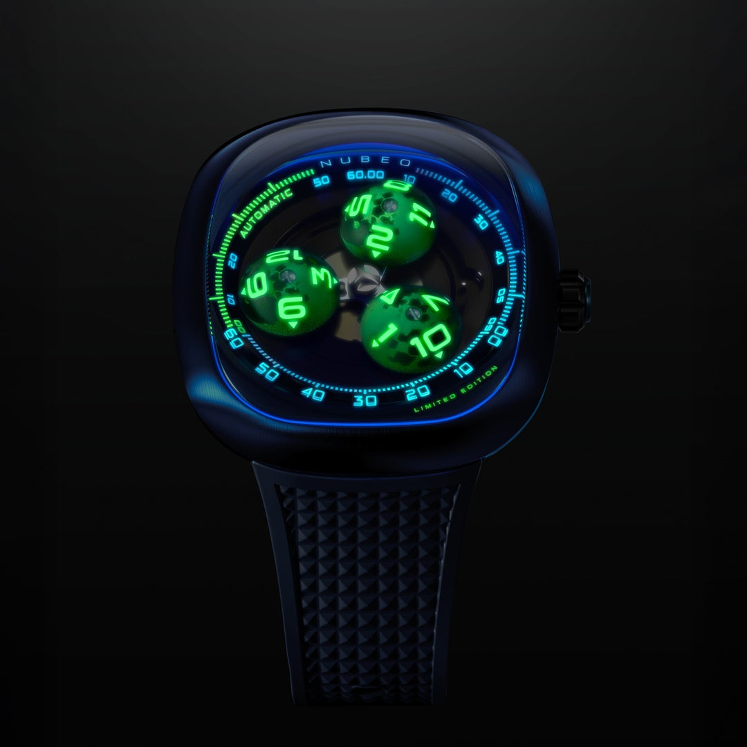 Tri-star Orbit Automatic Limited Edition Black / Rubber Strap | Black Dial