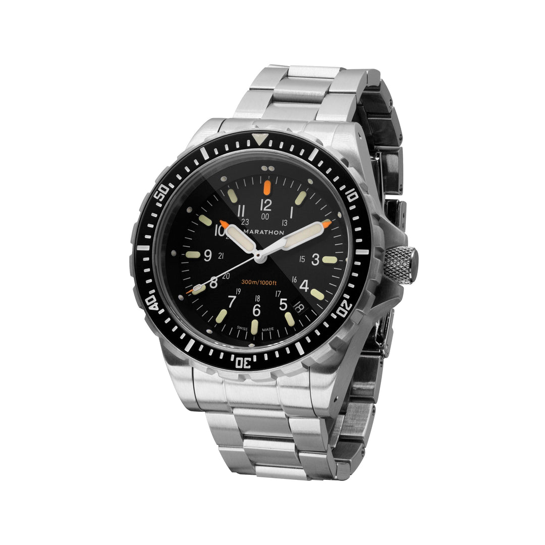 Divers Quartz Jumbo Search and Rescue Black NGM/Steel Bracelet | Matte Black Dia