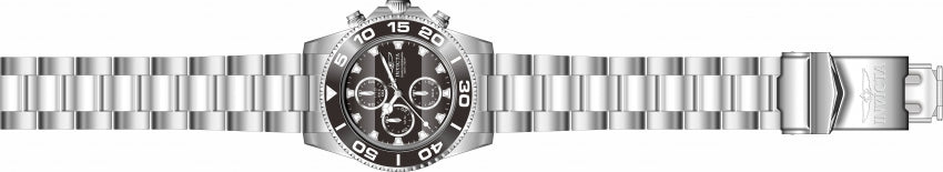 Pro Diver Chronograph Black Dial / Silver Stainless Steel Bracelet Black Dial
