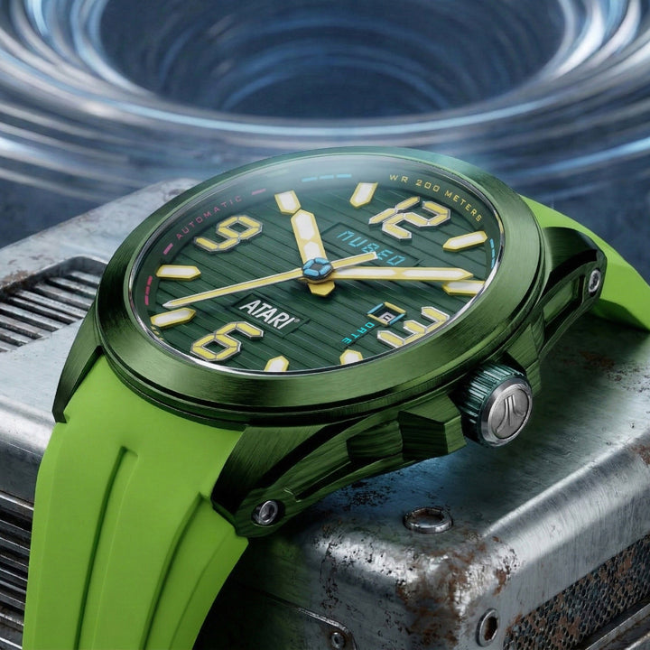 Torrent Automatic Atari Rainbow Limited Edition Green / Green Rubber Green Dial