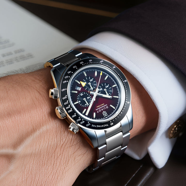 Vitesse Dual Time Chronograph Red / Stainless Steel | Red Dial
