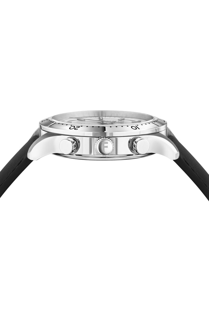 Ferragamo Master Chrono 43mm / Silver / Black | Silver Dial
