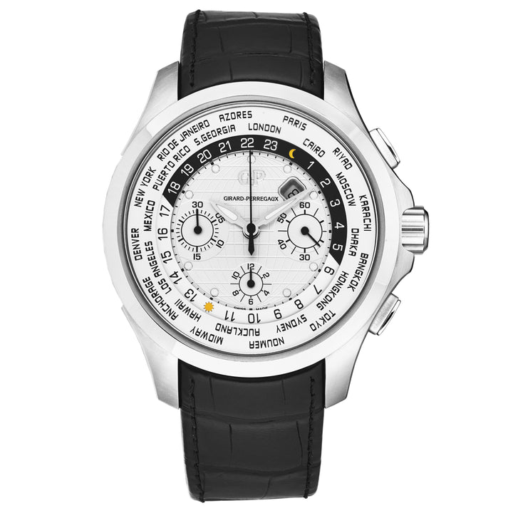 World Timer 4970011133BB6B / silver | Silver Dial