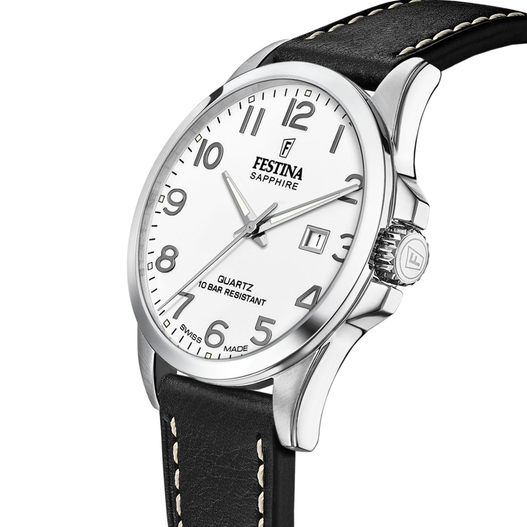 Classic Silver / Leather Silver Dial