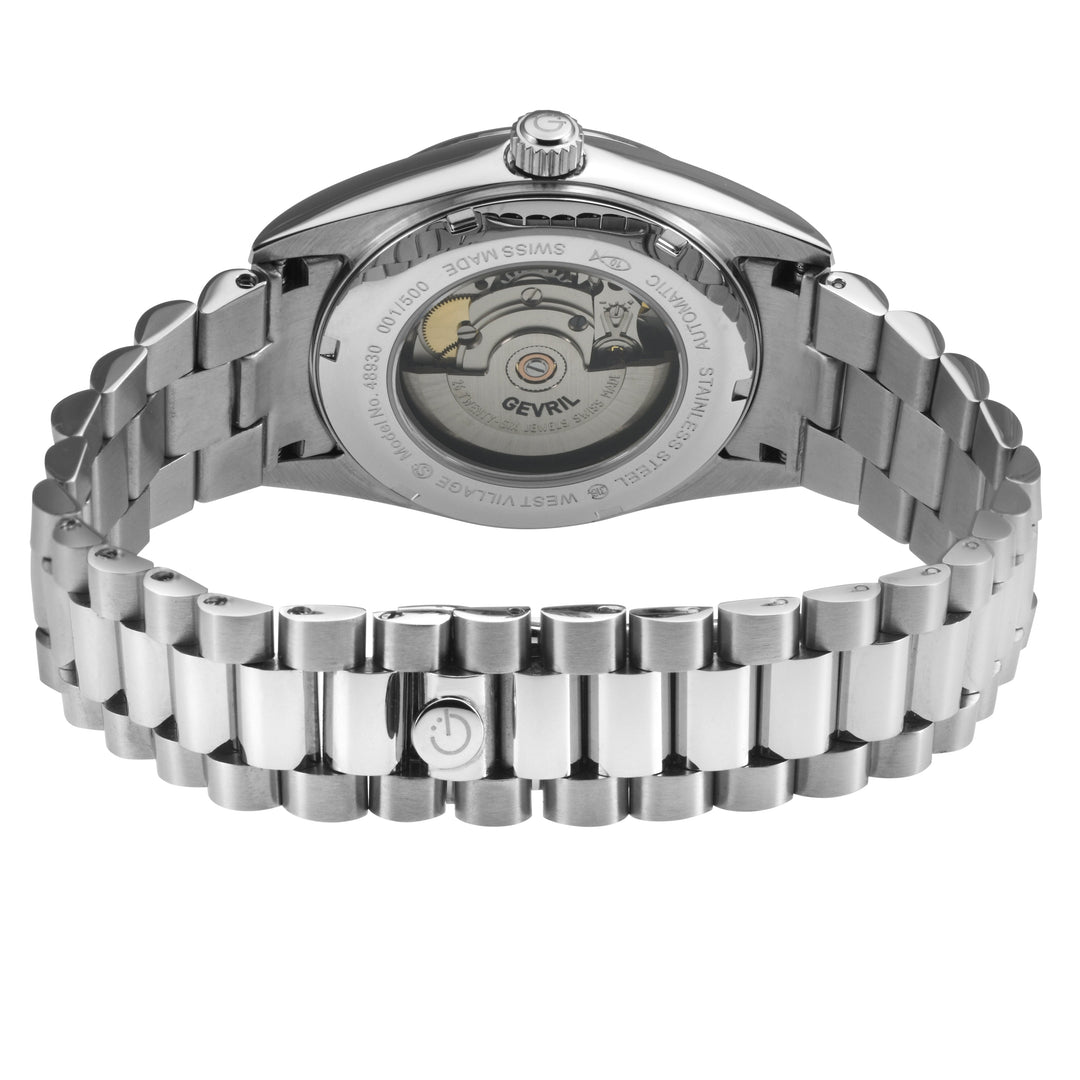 West Village Automatic Sellita SW200 Silver/Blue,Silver band