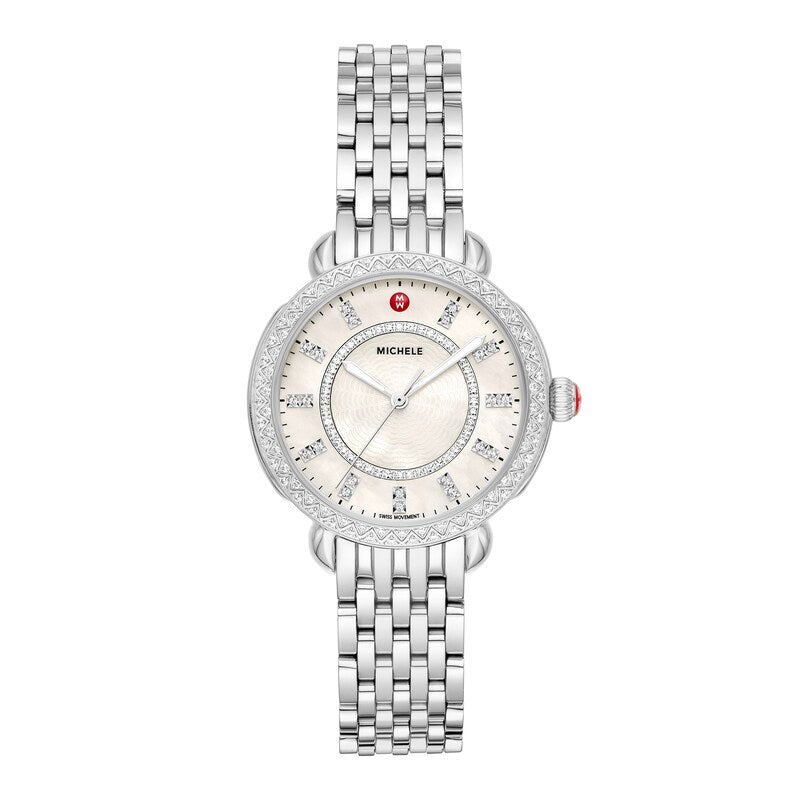 Sidney Classic Diamond 33mm / White Mother-of-Pearl / Silver | White Mother-of-P