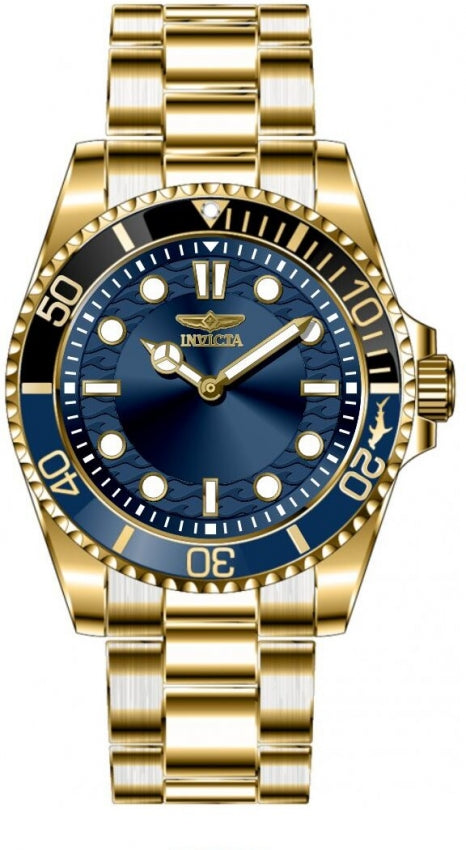 Pro Diver Men Blue Dial / Gold-Tone Stainless Steel Bracelet Blue Dial