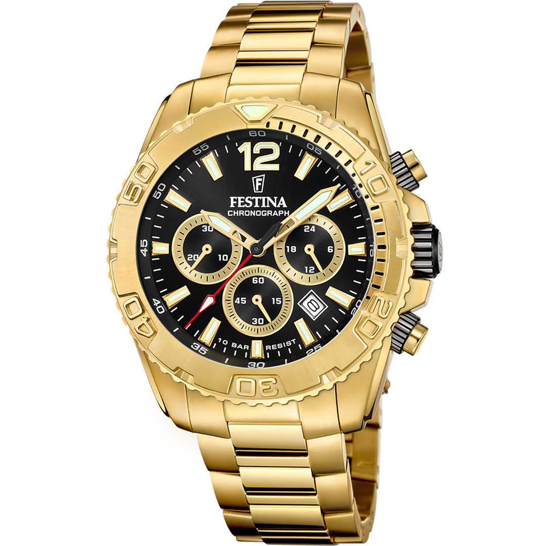 Timeless Chronograph Black / Stainless Steel Black Dial