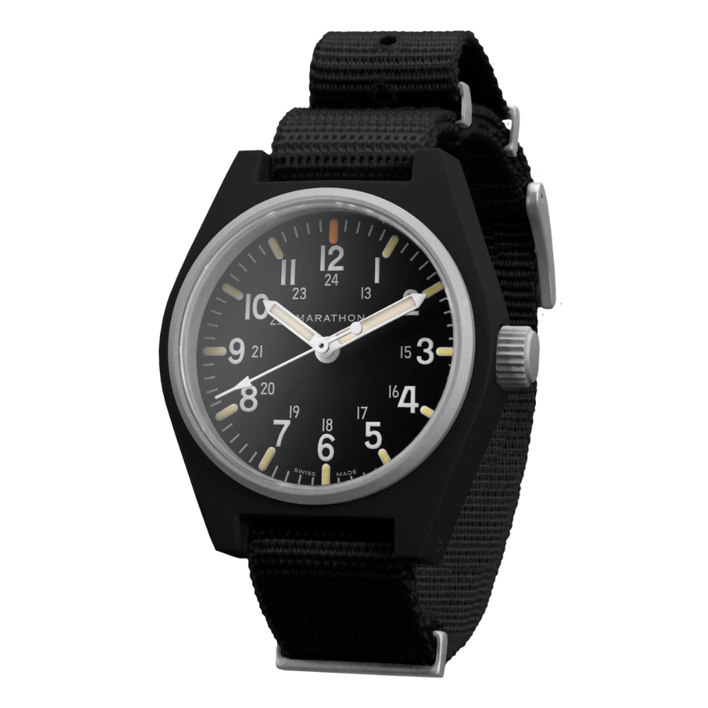 General Purpose Quartz Black NGM/Nylon | Matte Black Dial