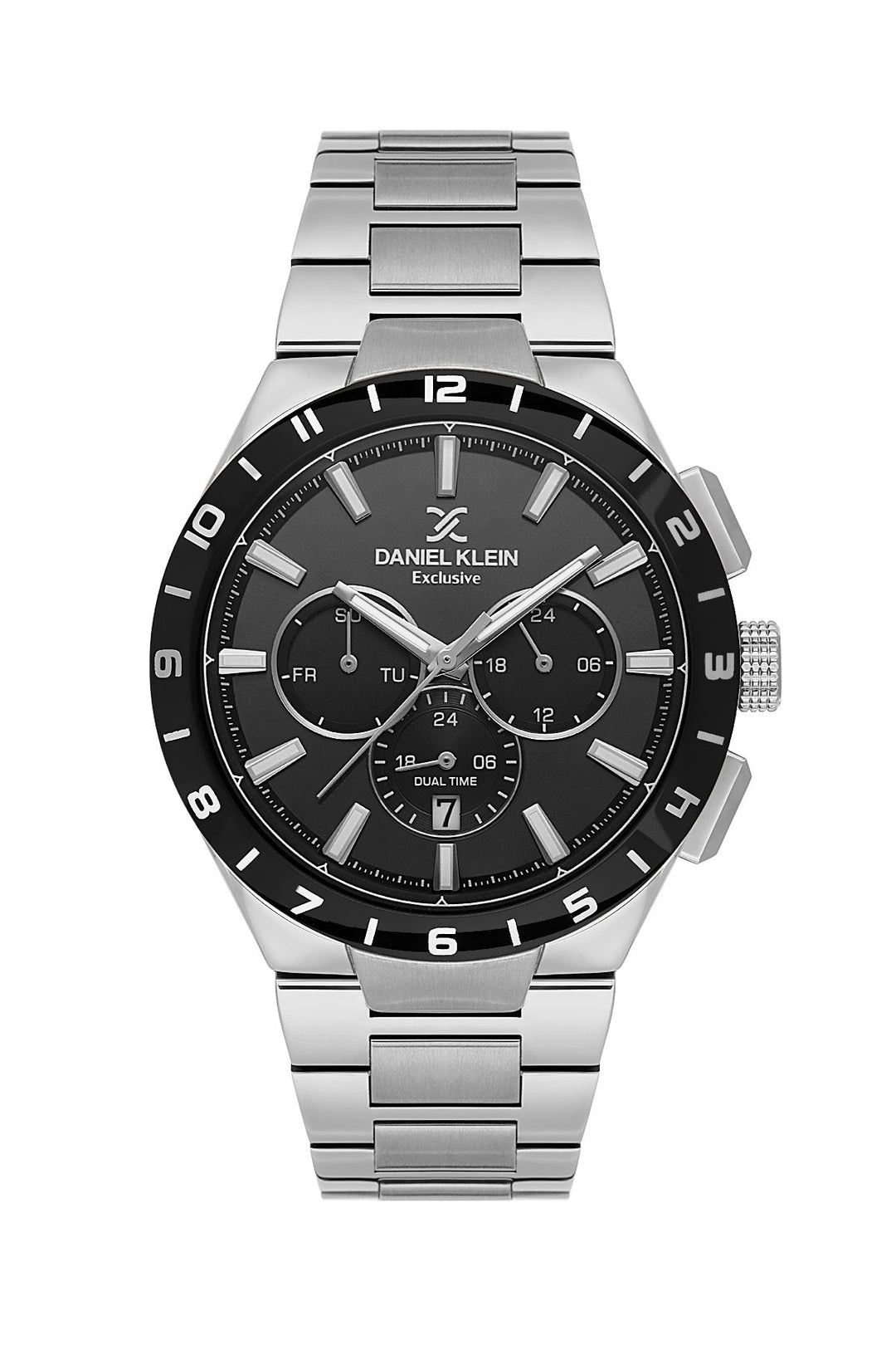 Dual Time Urban Diver Silver / Black Dial Black Dial