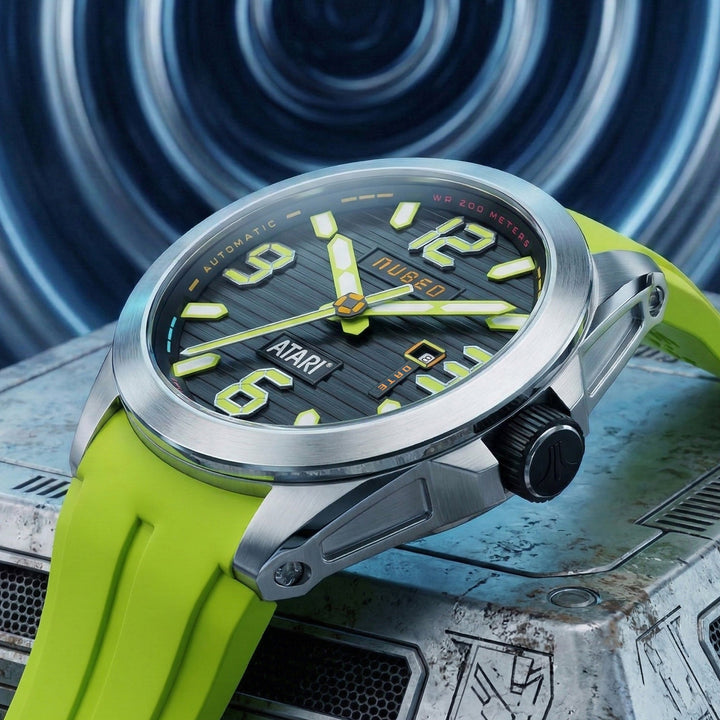 Torrent Automatic Atari Rainbow Limited Edition Black / Green Rubber Black Dial