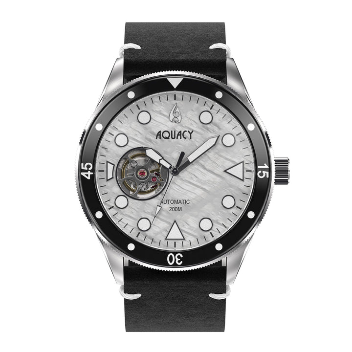 Automatic Seiko NH38 Cave Diver White Mother of Pearl Dial | Mother of Pearl Dia