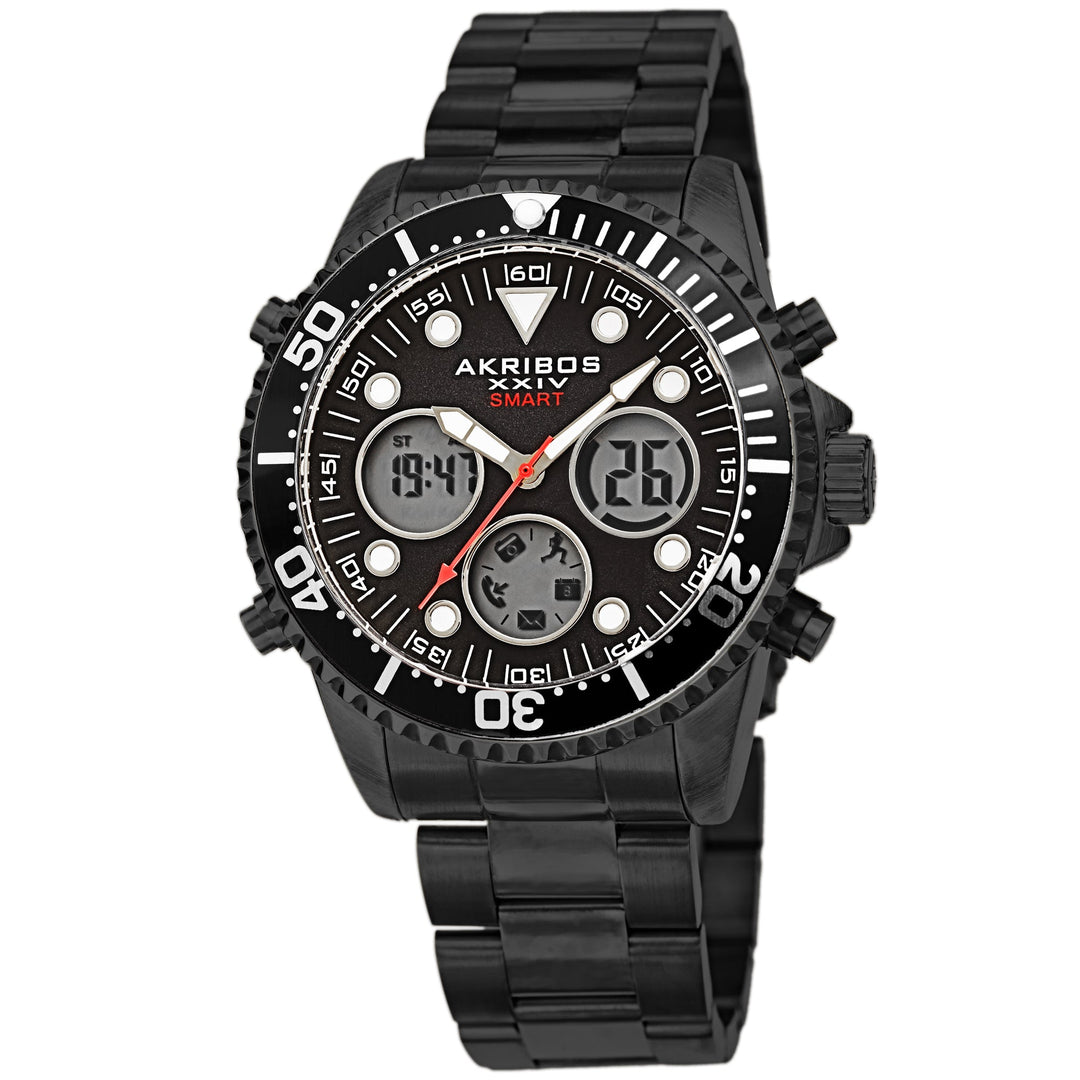 AK1094BK-Sport Black/Stainless Steel | Black Dial