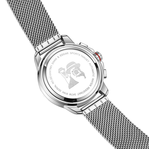 Sports Target Automatic Teal Dial / Silver Stainless Steel Mesh Bracelet Blue Di