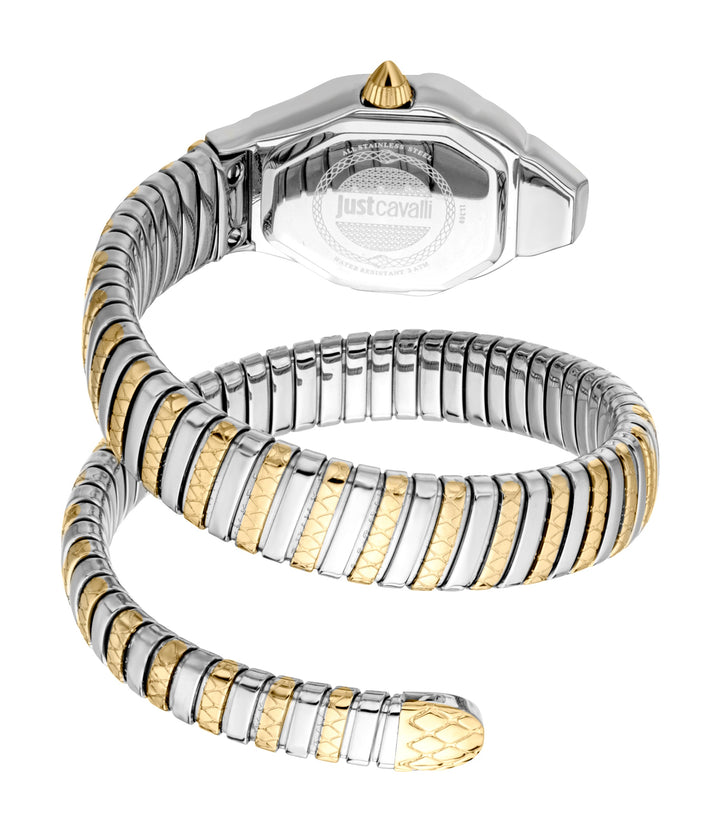 Snake 22mm / White Mother-of-Pearl / Silver and Gold | White Mother-of-Pearl Dia