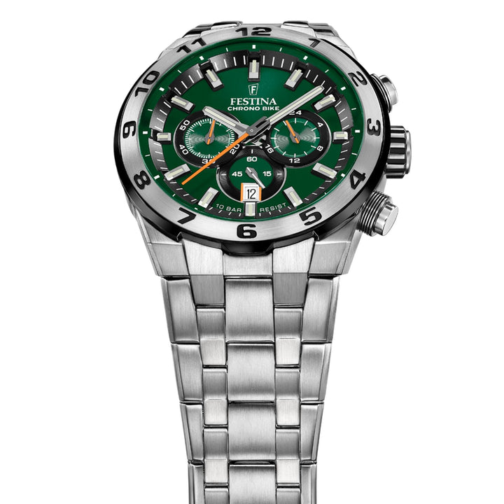 Chrono Bike Green / Stainless steel Green Dial
