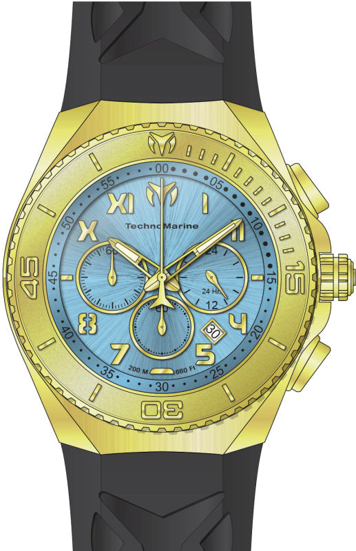 Manta Ocean 48mm / Light Blue / Black | Light Blue Dial