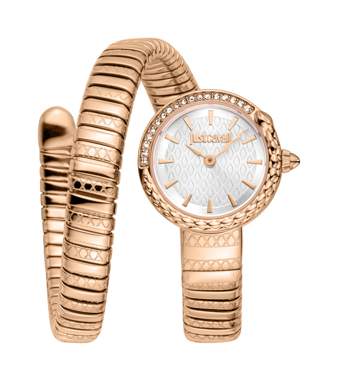 Just Cavalli 22mm / Rose Gold / Silver Silver Dial