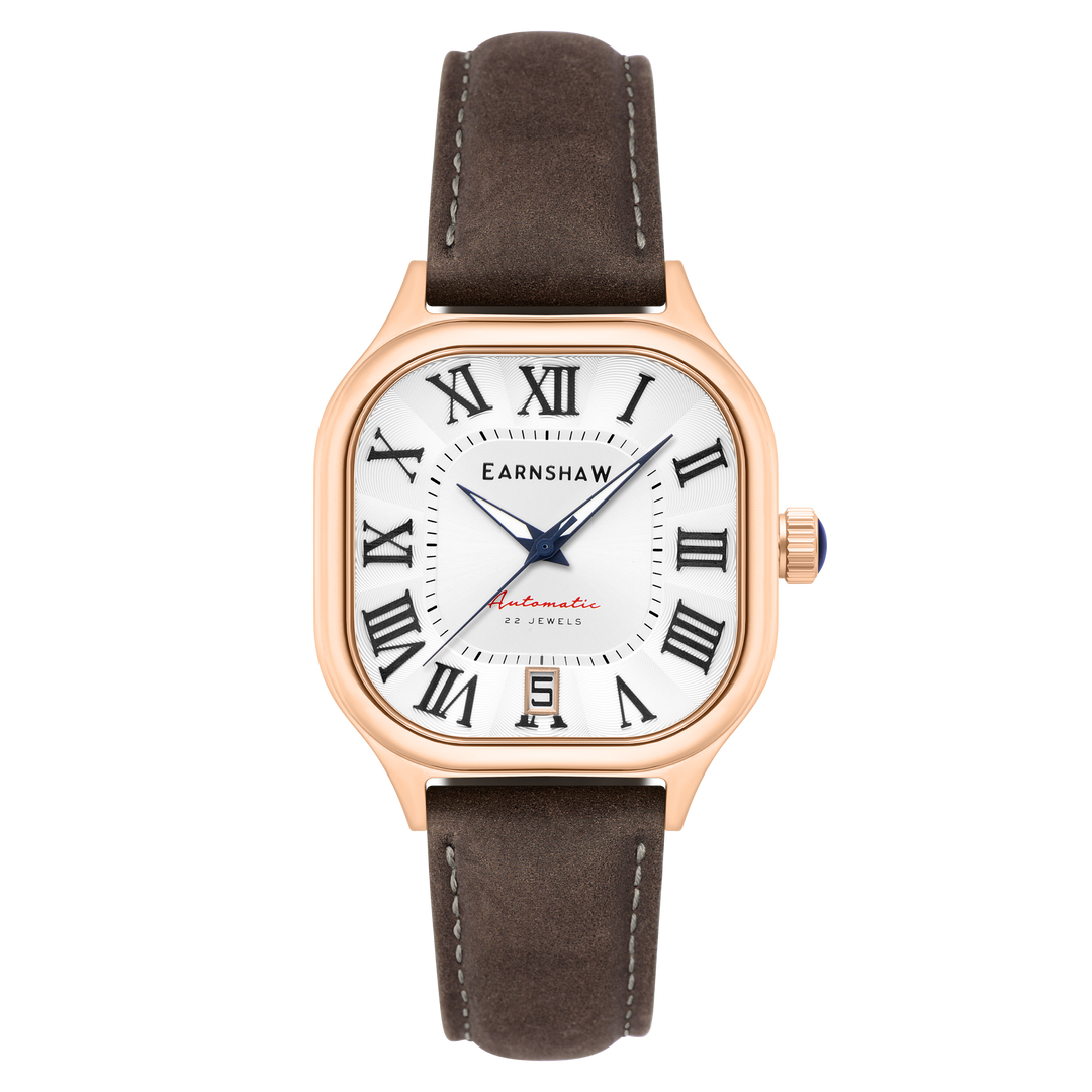 Coussin Automatic White / Grey Genuine Leather | White Dial