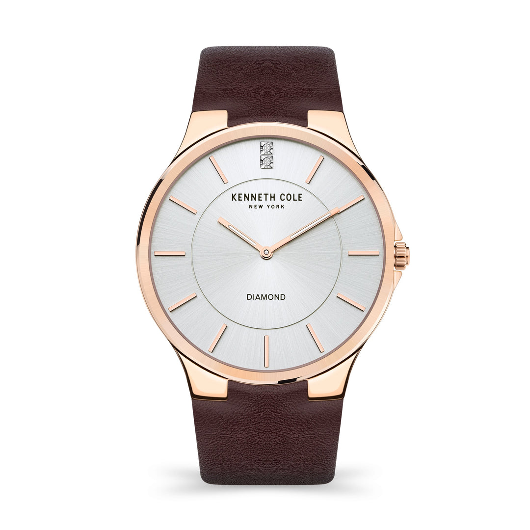 Classic 44mm / Silver / Dark Brown Silver Dial