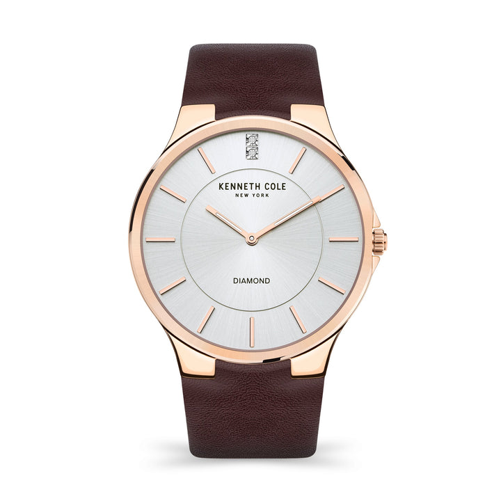 Classic 44mm / Silver / Dark Brown Silver Dial