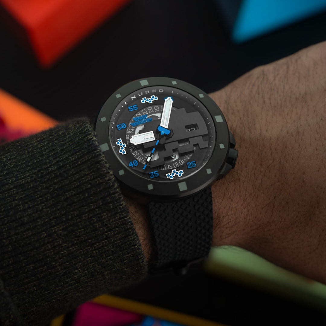 Cassini Automatic Space Invaders Limited Edition Black & Blue / Black | Black Di