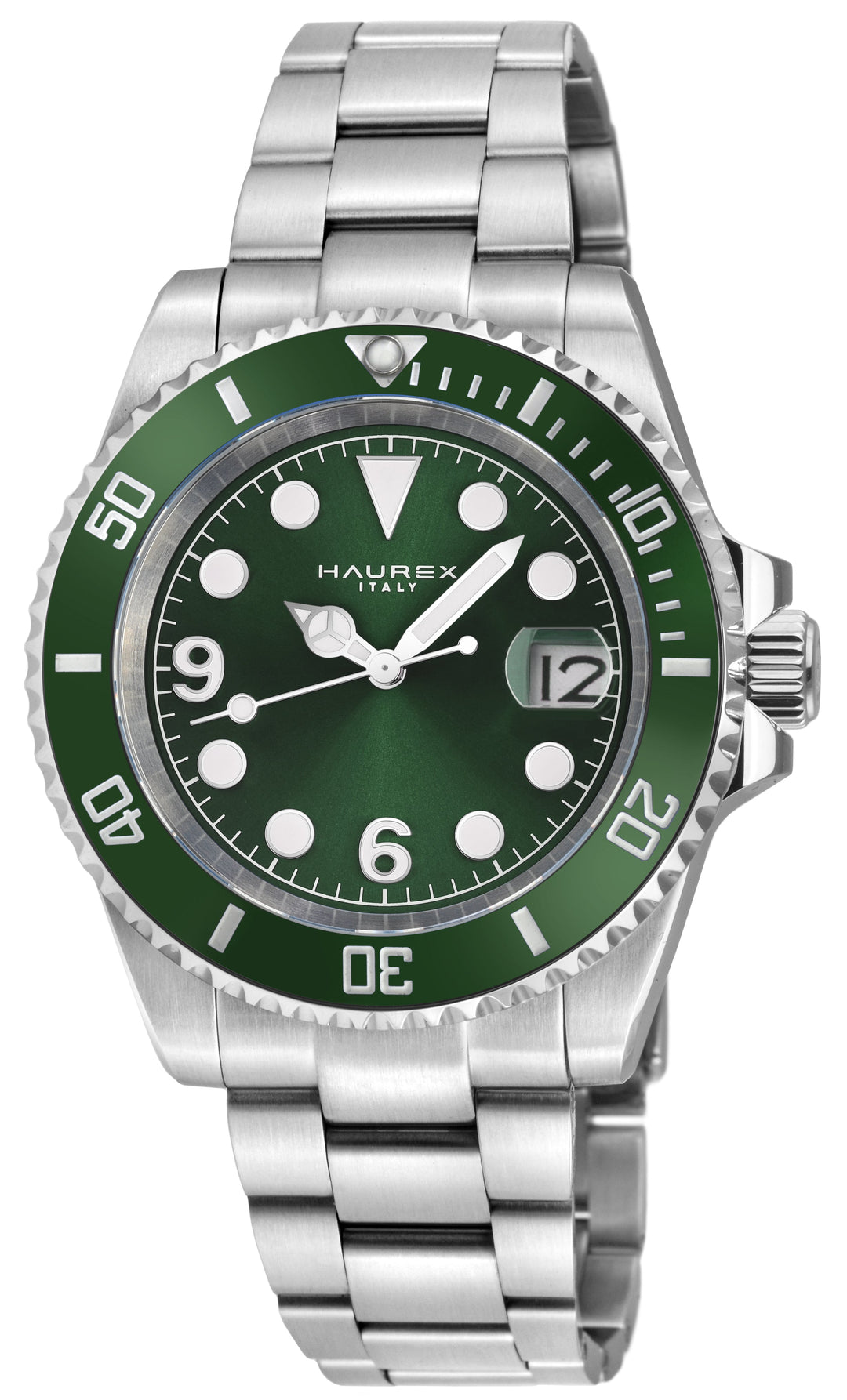Haurex Italy Barracuda (316L Case, Green Sunray Dial, Ceramic Bezel, 316L Stainl