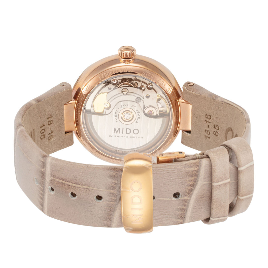 Baroncelli II 33mm / White Mother-of-Pearl / Beige | White Mother-of-Pearl Dial