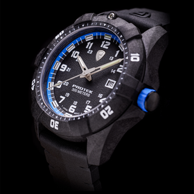 Carbon Dive CARBON CASE/BLACK&BLUE DIAL/BLACK STRAP | Black Dial