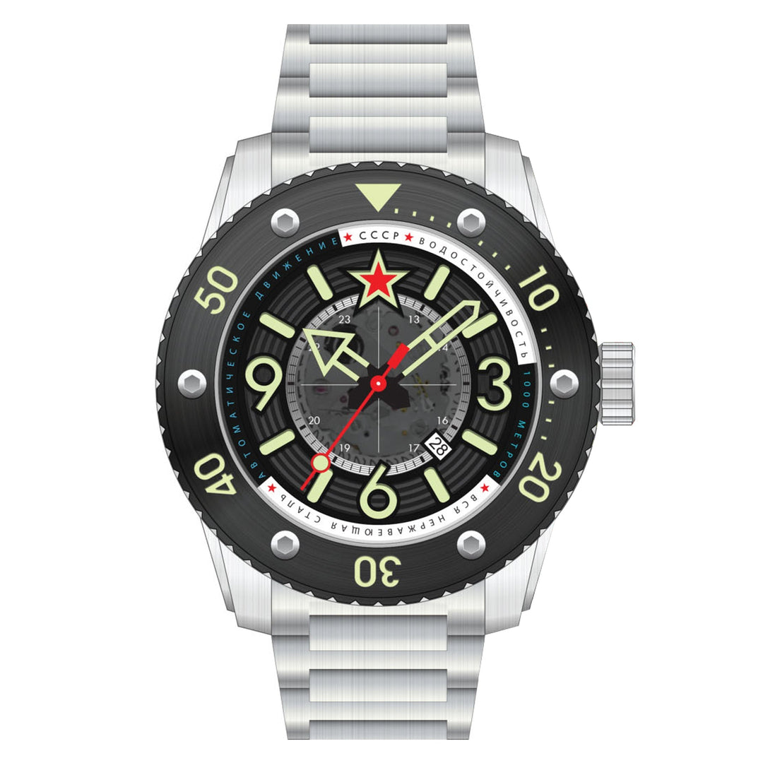 Barrakuda Limited Edition Silver / Black Dial / Black Black Dial