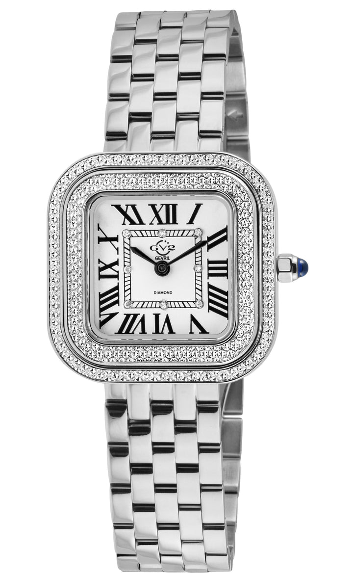 Bellagio GV2 Women's Diamond Swiss Quartz Watch, Silver/White dial 8 Diamonds, B