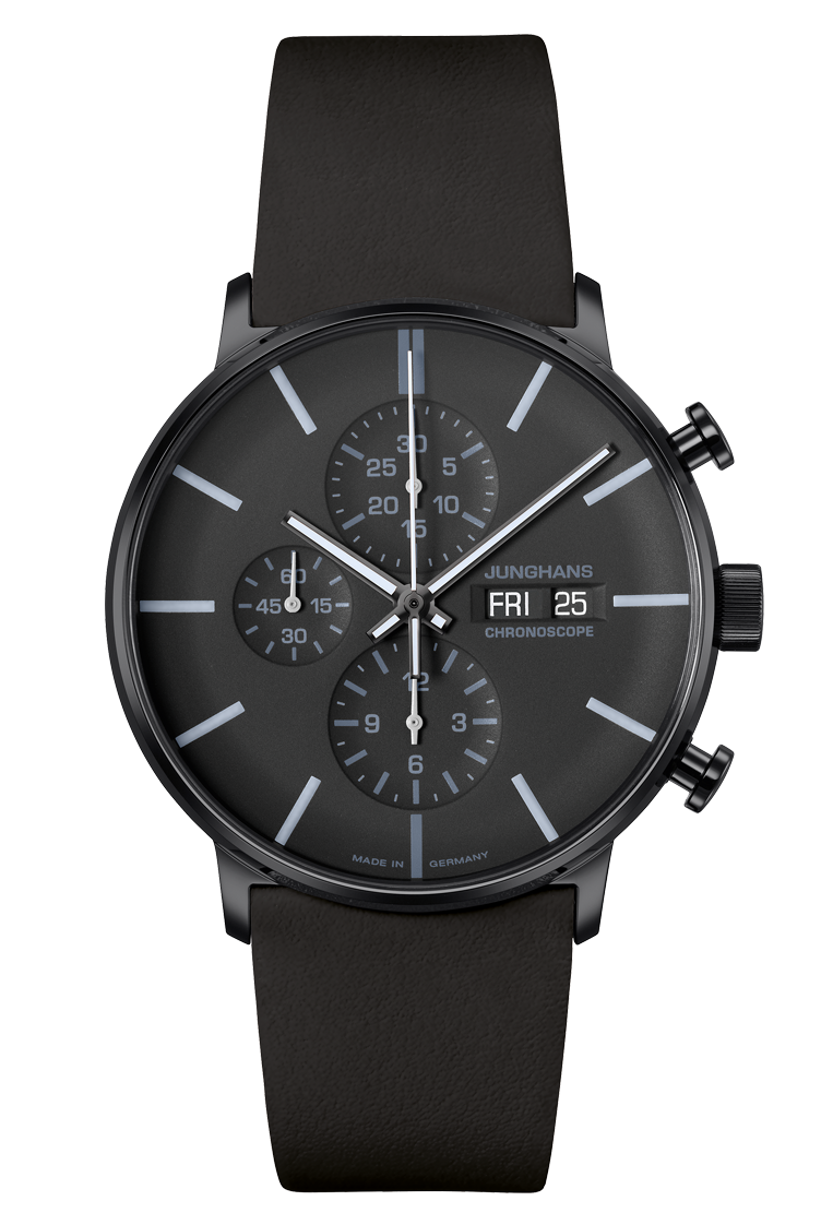 Form A Chronoscope Black Dial / Leather Strap Black Dial