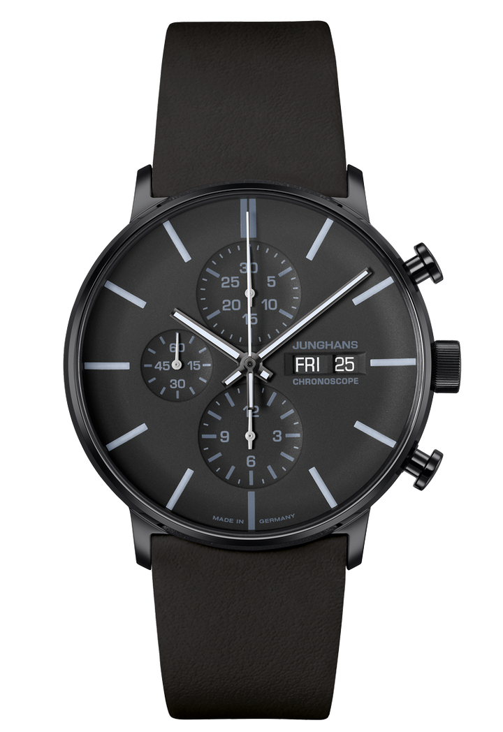 Form A Chronoscope Black Dial / Leather Strap Black Dial