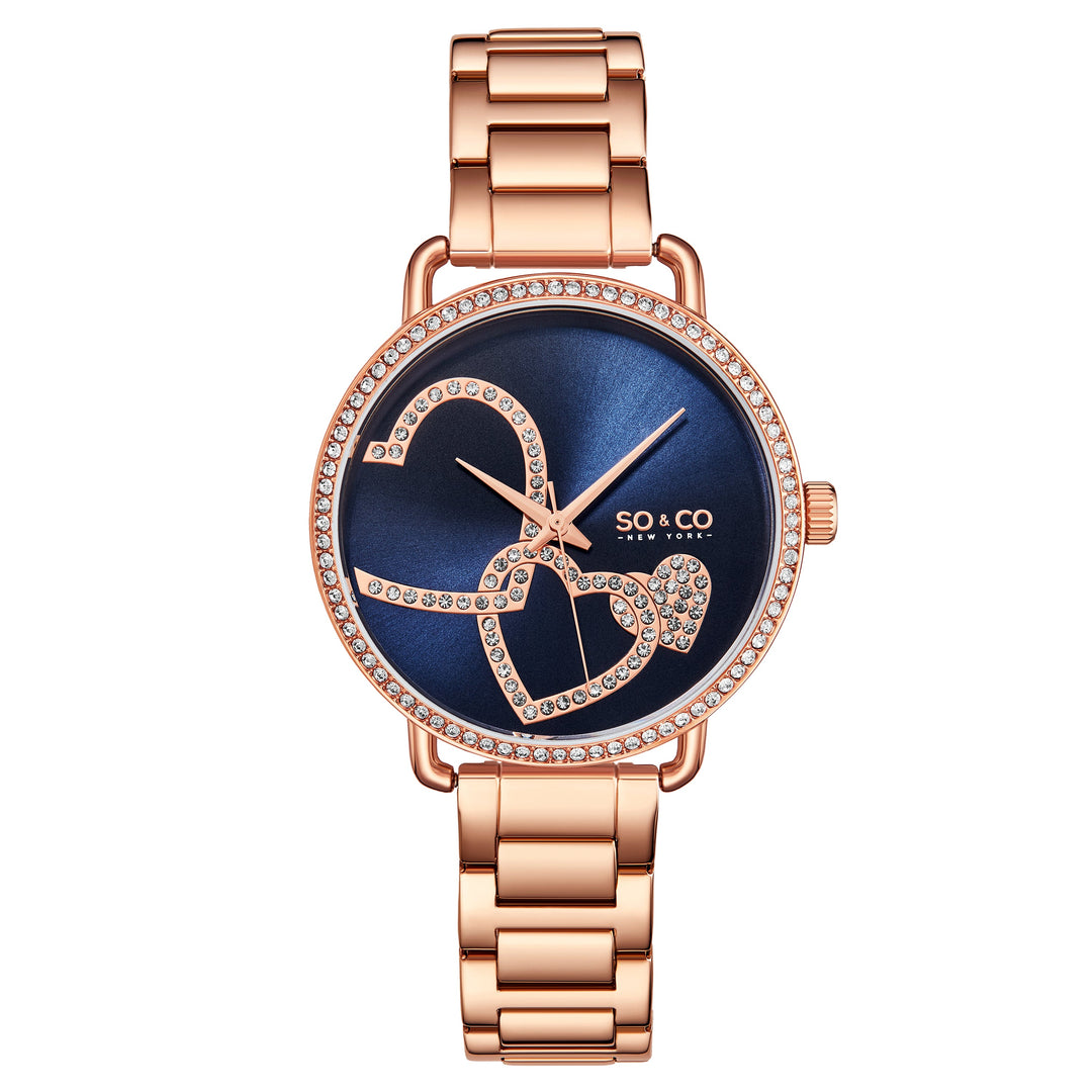 Madison-5577.3 Rose Gold/Stainless Steel | Blue Dial
