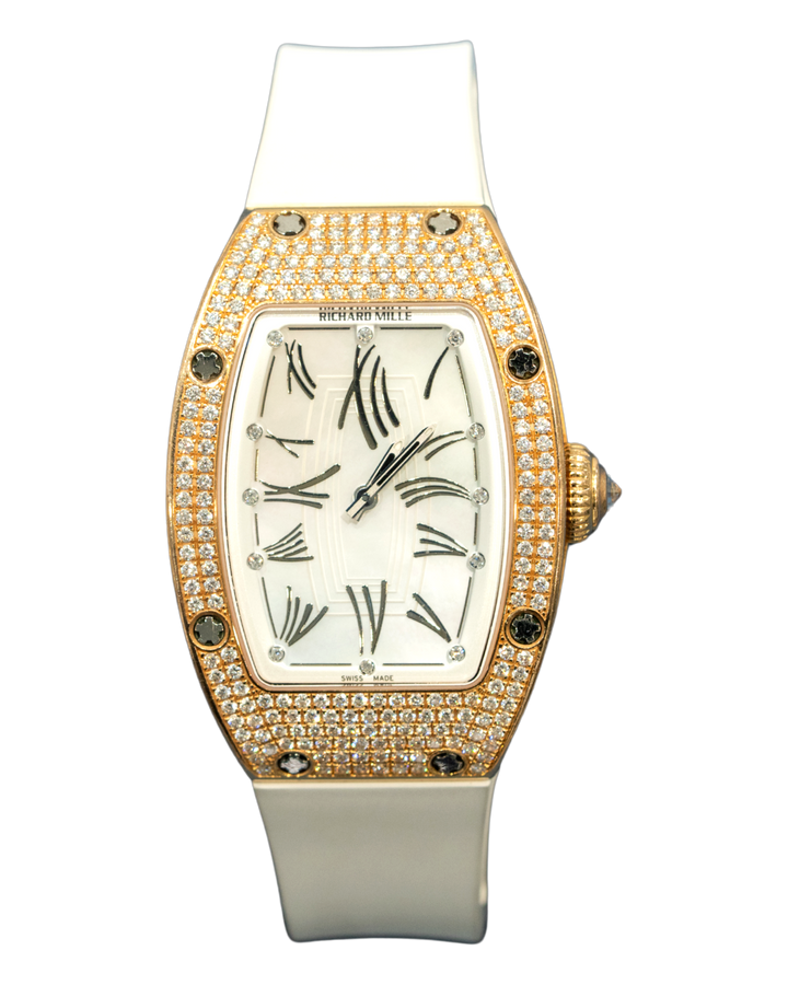 Richard Mille RM007 Rose Gold Factory Set Ladies “UAE Limited” (Watch + Paper + Gem Set Cert)