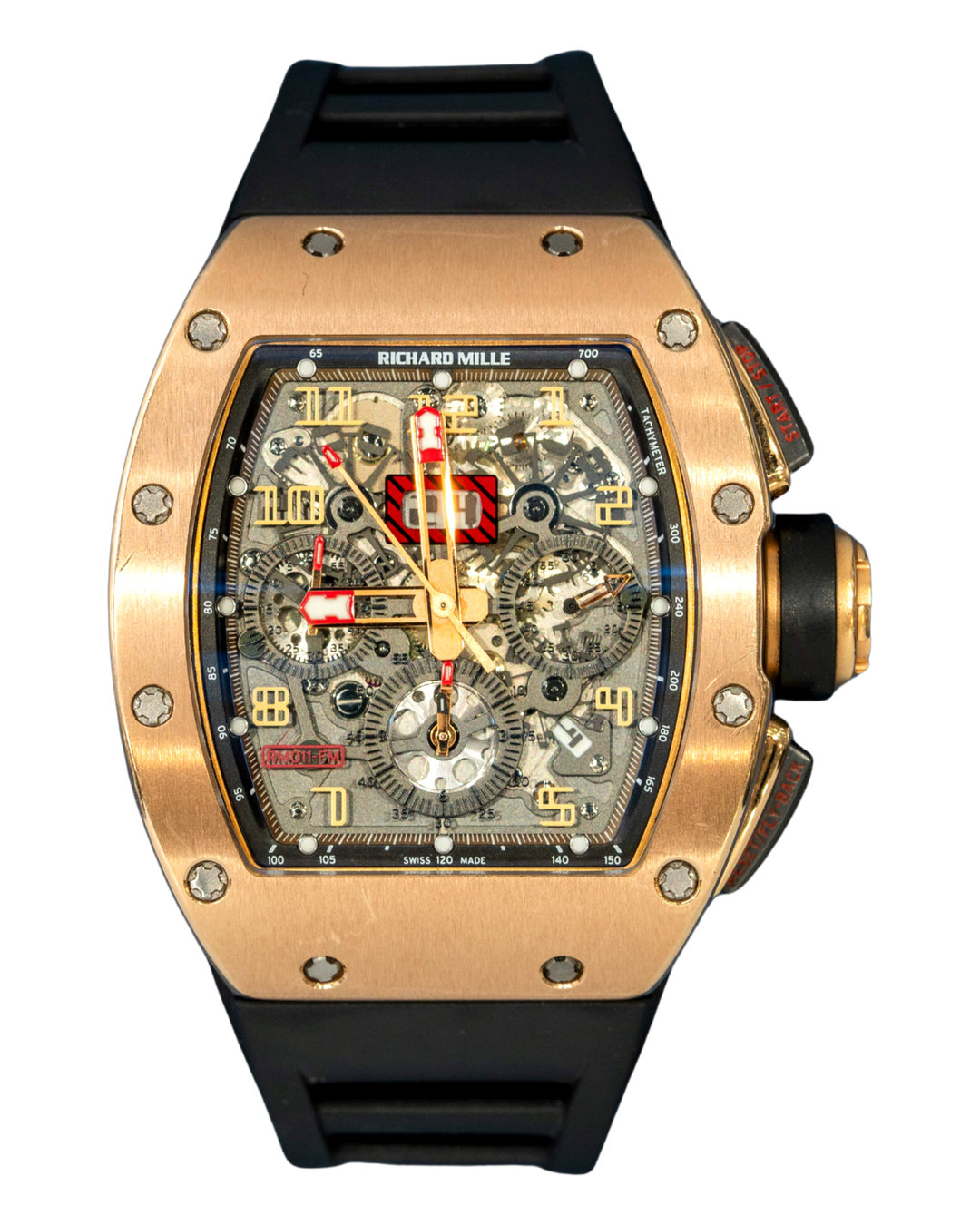 Richard Mille RM011 "Red Kite" Rose Gold/Black DLC Chronograph (Watch + Paper) (Limited 30 Pieces)