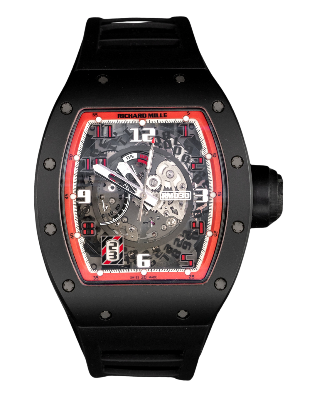 Richard Mille RM030 Americas "Black Dash" (Red Rehaut) (Watch + 2017 Paper) (Limited 50 Pieces)