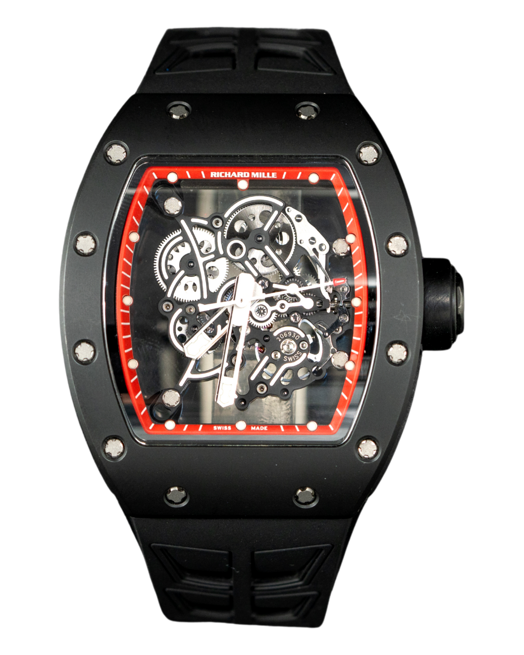 Richard Mille RM055 Bubba Watson Americas Edition Black Ceramic/Red Rehaut (Watch Only) (Limited 30 Pieces)