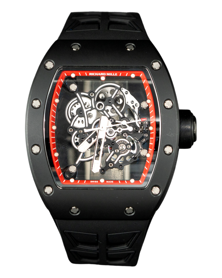 Richard Mille RM055 Bubba Watson Americas Edition Black Ceramic/Red Rehaut (Watch Only) (Limited 30 Pieces)